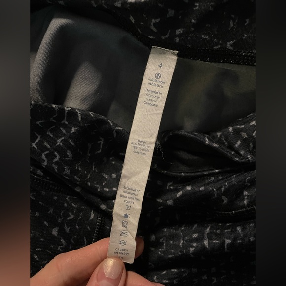Lululemon Samba Snake Battleship Wunder Under Leggings Size 4 - Picture 4 of 4